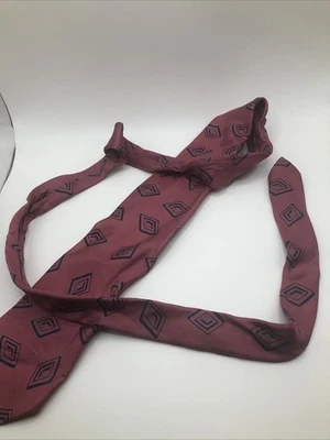 Traje de hombre Scott Foster corbata rosa con detalles azules talla única, toda seda  Foto 1 de 4