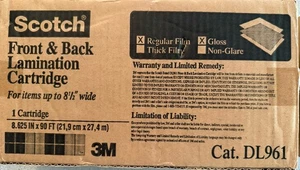 3M Scotch DL961 Front and Back Lamination Refill Cartridge Regular Gloss Openbox - Picture 1 of 8