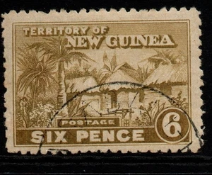NEW GUINEA SG130b 1927 6d YELLOW-BROWN FINE USED - Picture 1 of 1