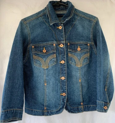 Mujerś Chaqueta Denim Azul Bandolinoblu Bolsillos Talla Mediana Foto 1 de 4