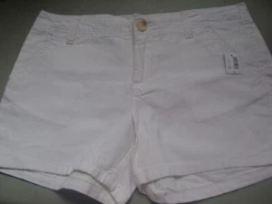 NWT Old Navy Girls Mid Length White Linen Shorts, Size 14Y - Picture 1 of 8