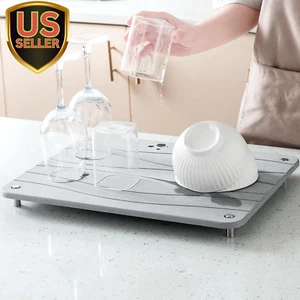 Stone Drying Mat for Kitchen Counter, Diatomaceous Dish Drying Mats Superb Absor - Picture 1 of 6