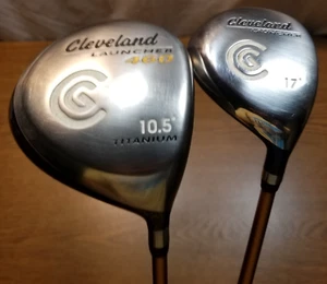 Cleveland Launcher 460 10.5 Driver & 17 Wood RH Stiff Graphite Fuji Head Covers - Picture 1 of 10