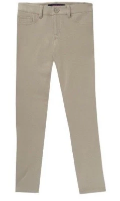 Pantalones de corte bootcut de cinco bolsillos Dickies Junior genuinos, caqui, pierna ajustada, nuevos con etiquetas Foto 1 de 3