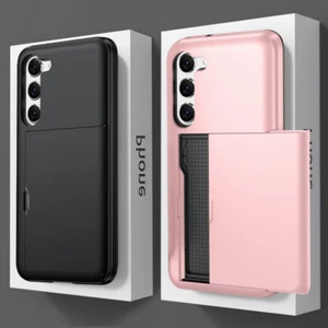 For Samsung Galaxy S24 FE S23 Ultra S22 S21 S20 Card Slot Shockproof Case Cover - Picture 1 of 23
