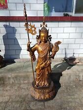 42” Tibet Bronze Gild padmasambhava Buddha statue