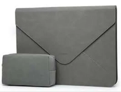 HYUZO Briefcase Laptop Sleeve & Media Bag  15-16" NWT Dark Gray Suede Like Feel - Image 1 of 4