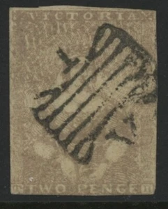 VICTORIA, USED, #5a, BROWN LILAC, GREAT CANCEL, NICE NICE CENTERING - Picture 1 of 1