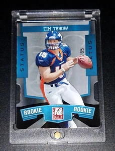TIM TEBOW RC Rare 2010 Donruss Elite Status Die-Cut Foil Rookie #/85 + Case - Picture 1 of 2