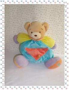 K - Doudou Peluche d' Activités Ours Boule Bleu Jaune Orange.. Coccinelle Kaloo - Bild 1 von 2