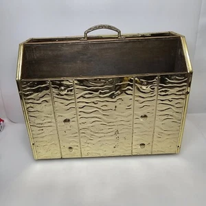 Porta riviste giornali vintage in ottone - Foto 1 di 11