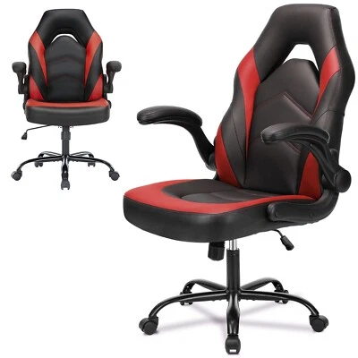 YAVIEL Bürostuhl Verstellbar Computer Gaming Sessel Ergonomischer Gamer Stuhl PU-Leder