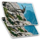 2 x Rectangle Stickers 10 cm - Alpine Capricorn Ibex Steinbock #12371