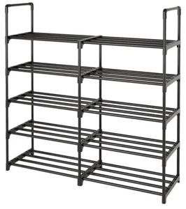 5 Ebenen Metall Schuhregal Organizer 20-24 Paar stabiler Schuhständer - Bild 1 von 4