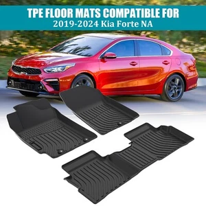 Alfombrillas 3D forro de alfombra negro para KIA Forte All Weather ajuste personalizado 2019-2024 - Imagen 1 de 10