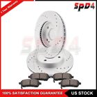 Front Drilled Slotted Discs Brake Rotors Ceramic Pads For Ford Fiesta 2011-2013