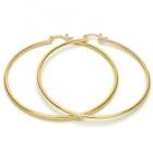 Real 14k Gold Filled Extra Large Round Skinny Hoop Click Top Earrings 40-80mm
