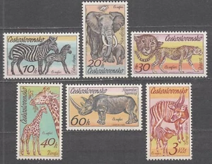 CZECHOSLOVAKIA 1976 SC#2084/89 MNH** set, African animals in Dvur Kralove Zoo. - Imagen 1 de 1