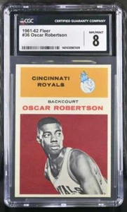 1961-62 FLEER #36 OSCAR ROBERTSON 8 NM/MINT RC ROOKIE 55 - Picture 1 of 2