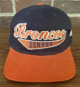 DE COLECCIÓN Denver Broncos Gorra Gorra Snap Back Azul NFL Fútbol Logo Reebok Hombres Años 90 - Imagen 1 de 11