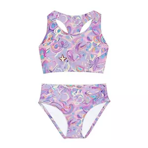 Girls Two Piece Swimsuit (AOP) - Picture 1 of 13