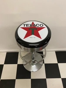 TEXACO PREMIUM BAR STOOL ADJUSTABLE HEIGHT CALTEX BP AMOCO AMPOL - Foto 1 di 12