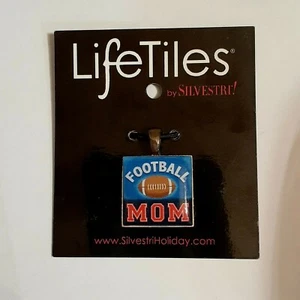 Nuevo LifeTiles de Silvestri Madera Esmaltada Fútbol Mamá Dije Colgante Lazo de Metal - Imagen 1 de 4