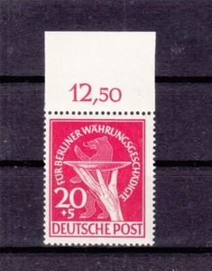 20+5 Pf Währungsgeschädigte Mi 69 ** Oberrand ndgz tiefst gp. Lippschütz Luxus! - Bild 1 von 1