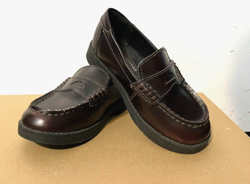 KENNETH COLE Reaction Penny Mocasines Niños 8.5M Niño Pequeño Cuero Zapatos Sin Cordones Foto 1 de 1
