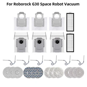 For Roborock G30 Space Robot Vacuum Side Brush Filter Mop Dust Bag Wipe Parts - Picture 1 of 14