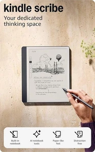 Amazon Kindle Scribe (1st Generation) 16GB, Wi-Fi, 10.2" eBook Reader - Tungsten - Picture 1 of 5