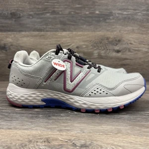 New Balance 410v8 Trail Running Shoes Women’s Size 8 Wide Grey Blue WT410LR8 - Picture 1 of 14
