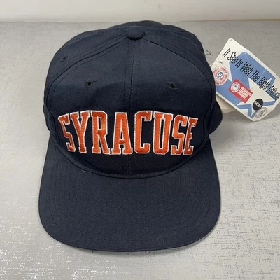 Boné vintage Syracuse laranja azul marinho chapéu Starter Snapback NCAA NOVO estoque morto - Imagem 1 de 4