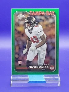 Chris Braswell 2024 Topps Chrome Green Refractor RC SP 49/99 🔥 Buccaneers - Picture 1 of 2