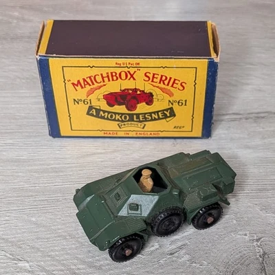 Lesney Matchbox No 61 - Ferret Scout Car - Excellent Condition with Original Box - Image 1 of 4