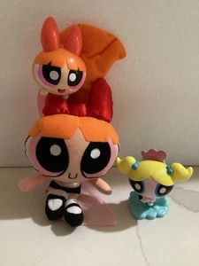 Peluche 1999 Cartoon Network Powerpuff Girls BLOSSOM 7" + anello e bolle figurina - Foto 1 di 10