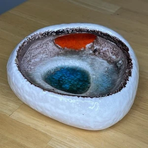 Bitossi Aldo Londi Fused Fritte Glass Dish Italian Studio Pottery MCM Italy Read - Picture 1 of 24