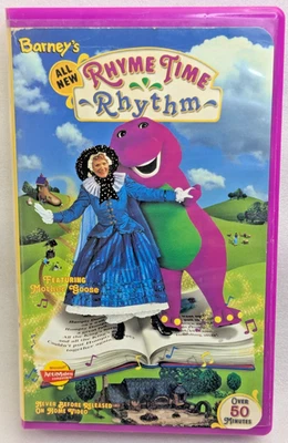 Barney Barneys Rhyme Time Rhythm (VHS, 2000, Lyrick Studios, Purple Clamshell) - Image 1 of 4