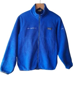 Chaqueta polar vintage LL Bean para mujer pequeña azul cremallera completa hecha en EE. UU. S OH030 - Imagen 1 de 6