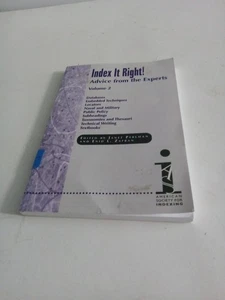 Index It Right! Advise From The Experts Vol 2 By Perlman & Zafran - Picture 1 of 15