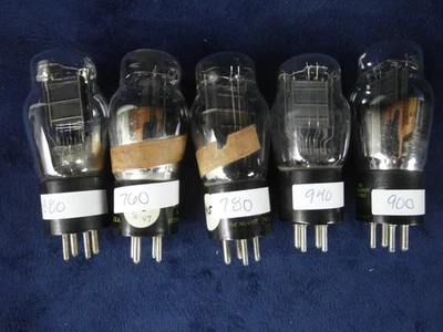 Type 45 ST Shape Vacuum Tubes Lot 5 Mixed Brands GE Philco Sylvania Tested  #B - Image 1 of 4