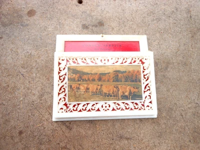 Rare Conoco Wall Pocket Hanger Celluloid Milbank S.D. 6-3/4" x 5-5/8"  geo - Image 1 of 4