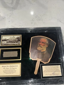 Resto della casa della guerra civile generale Robert E. Lee - fan della parata - certificato di autenticità Vetro da museo! - Foto 1 di 9