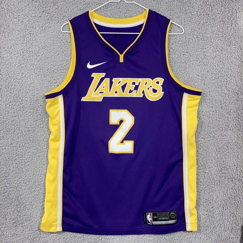Nike Los Angeles Lakers #2 Lonzo Ball Jersey Purple Size 48 Large Cover