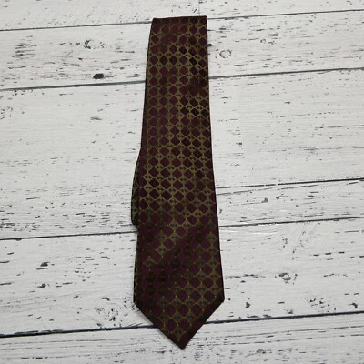 NAUTICA Tie Purple Green Silk Geometric Diamond Color Changing Reflective - Image 1 of 4