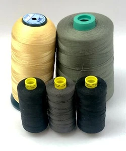 Embroidery Thread Assorted Polyester Yellow/ Green/ Black/ Gray Lot of 5 - Picture 1 of 5