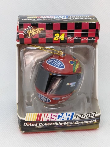 Jeff Gordon Winner's Circle NASCAR Christmas Ornament 2003 Racing Helmet NEW Cover