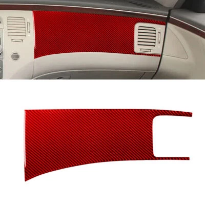 For Hyundai Azera 2006-11 Red Carbon Fiber Co-pilot Dashboard Panel Trim Cover - Изображение 1 из 4