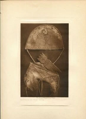 1907 Original Photogravure | Medicine Cap Fetish Apache | Curtis | 5 1/2 x 7 1/2 - Image 1 of 2