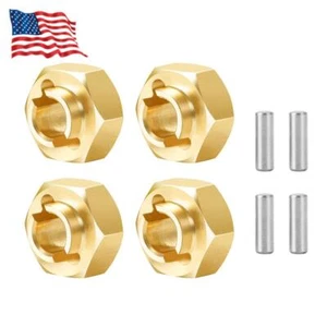 4 piezas adaptador hexagonal de latón dorado para actualización de automóvil rastreador de radiocontrol 1/24 axial SCX24 AXI90081 - Imagen 1 de 9